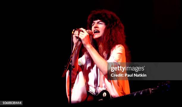 Kevin Cronin of REO Speedwagon at the Auditorium Theater in Chicago, Illinois, April 22, 1977.