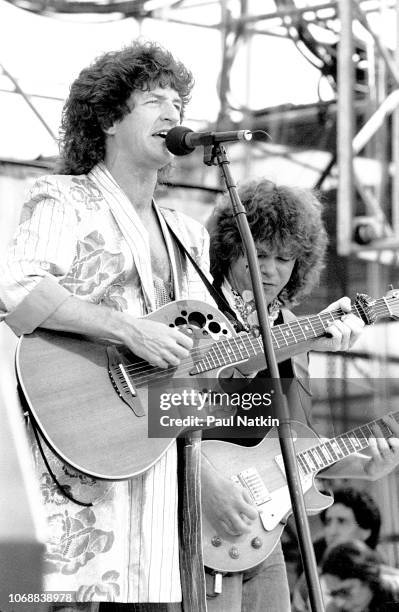 Kevin Cronin of REO Speedwagon at Live Aid at Veteran's Stadium in Philadelphia, Pennsylvania, July 13, 1985.