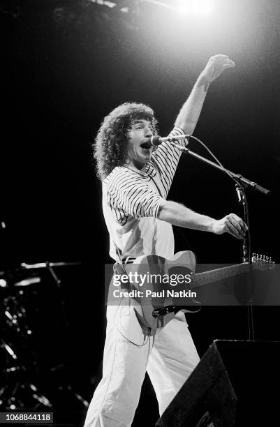 Kevin Cronin of REO Speedwagon at the Poplar Creek Music Theater in Hoffman Estates, Illinois, September 10, 1982.