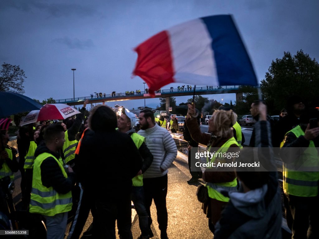 "Yellow Vests- Gilets Jaunes" Protest Against The Rise Of Fuel Oil Prices