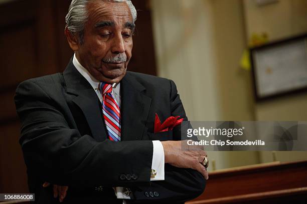 Rep. Charlie Rangel arrives for his House of Representatives ethics committee hearing in the Longworth House Office Building November 15, 2010 in...