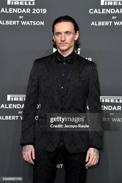 Sergei Polunin walks the red carpet ahead of the 2019 Pirelli Calendar launch gala at HangarBicocca on December 5, 2018 in Milan, Italy.