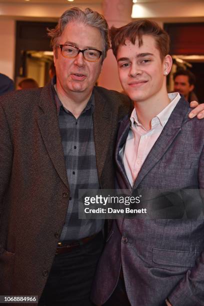 Roger Allam and Will Allam attend the press night after party for "A Christmas Carol" at The Old Vic Theatre on December 5, 2018 in London, England.