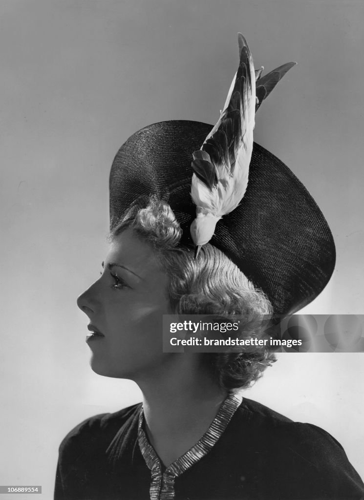 Advertising picture of a woman's profile