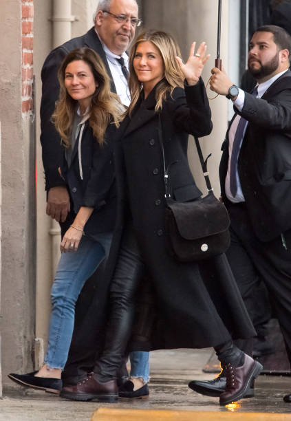 Jennifer Aniston is seen at 'Jimmy Kimmel Live' on December 05, 2018 in Los Angeles, California.