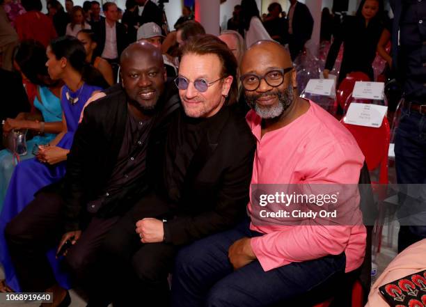 David Adjaye, Bono and Theaster Gates attend The Auction with Theaster Gates, Sir David Adjaye and Bono, in collaboration with Sotheby's and Gagosian...