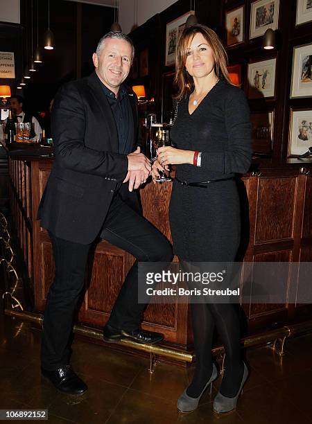 Sean Fitzpatrick and his wife Bronwyn Fitzpatrick attend the Academy Dinner of the Laureus Academy Forum at Springer Publishers Club on November 15,...