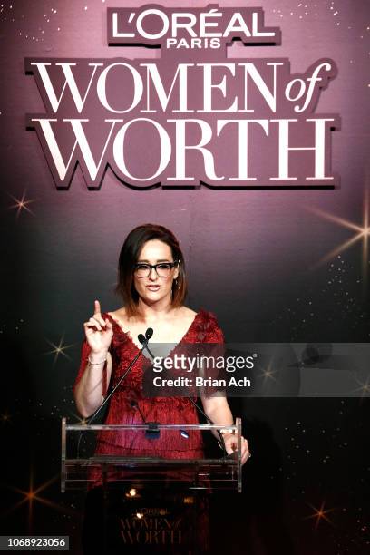 Lisa Kennedy Montgomery speaks onstage at the L'Oréal Paris Women of Worth Celebration at The Pierre Hotel on December 5, 2018 in New York City.