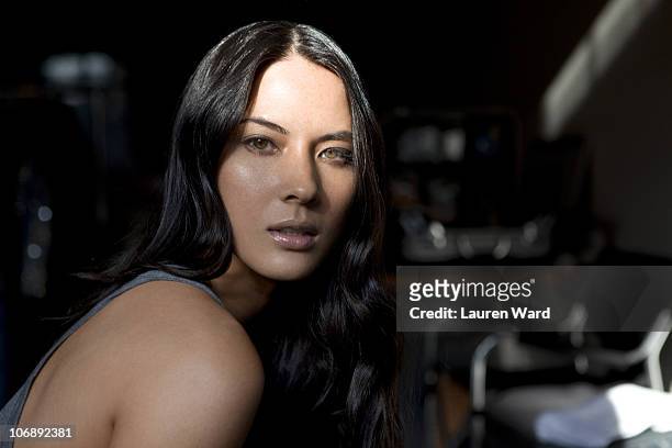 Model, TV Host Olivia Munn poses at a portrait session for Nylon Guys in Los Angeles, CA on April 1, 2010.