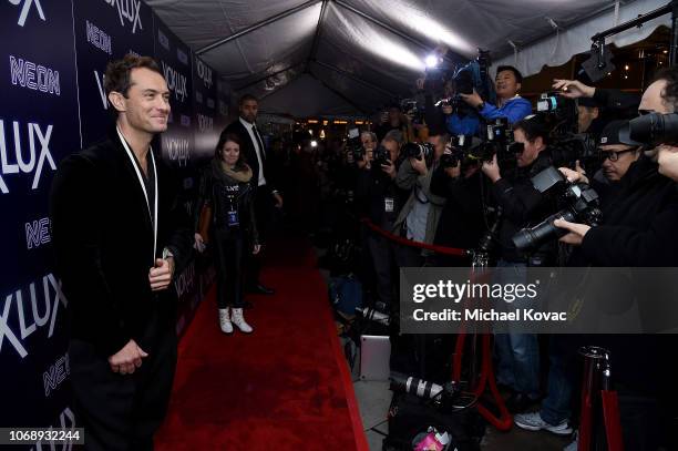 Jude Law attends the Los Angeles Premiere of Neon's 'Vox Lux' at ArcLight Hollywood on December 5, 2018 in Los Angeles, California.