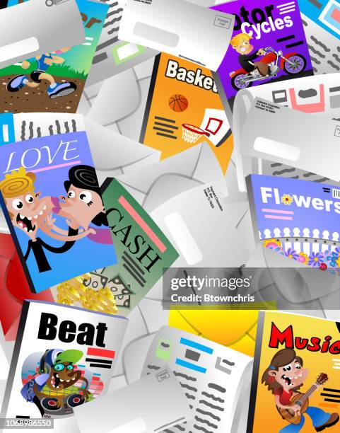 junk mail - junk mail stock illustrations