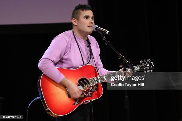 Rostam performs during the 2018 Ally Coalition Talent Show at Town Hall on December 5, 2018 in New York City.