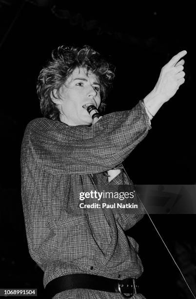 British musician Richard Butler of the Psychedelic Furs performs onstage at the Aragon Ballroom, Chicago, Illinois, October 19, 1984.