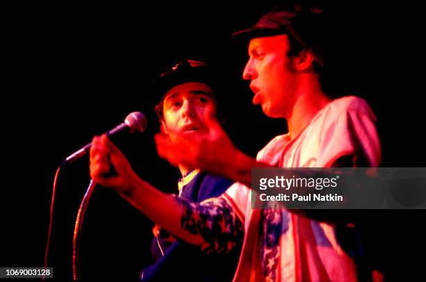 Philip Proctor and Peter Bergman of Proctor and Bergman perform on stage at the Park West in Chicago, Illinois, June 3, 1978.