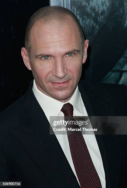 Actor Ralph Fiennes attends the premiere of "Harry Potter and the Deathly Hallows: Part 1" at Alice Tully Hall on November 15, 2010 in New York City.