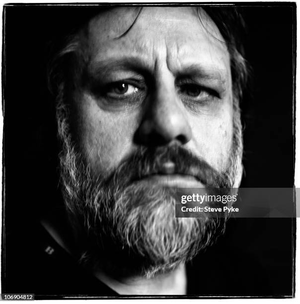 Slovenian philosopher Slavoj Zizek in New York City, 2009.