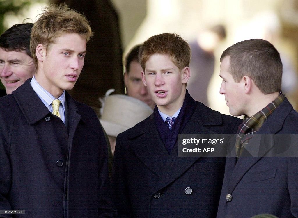 (from left) Prince William, his brother