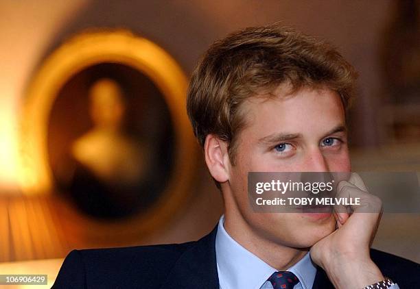 Prince William, eldest son of The Prince of Wales, speaks to the Press Association at Holyrood House Palace, Edinburgh, 21 September 2001, ahead of...