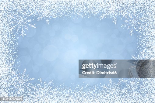 Weihnachten - Winter weißen Rahmen auf hellblauem Hintergrund Weihnachten - Winter weißen Rahmen auf hellblauem Hintergrund