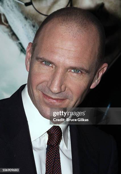 Ralph Fiennes poses at the premiere of "Harry Potter and the Deathly Hallows - Part 1" at Alice Tully Hall on November 15, 2010 in New York City.