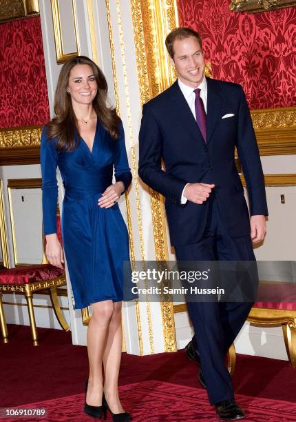 Prince William and Kate Middleton officially announce their engagement at St James's Palace on November 16, 2010 in London, England. After much...