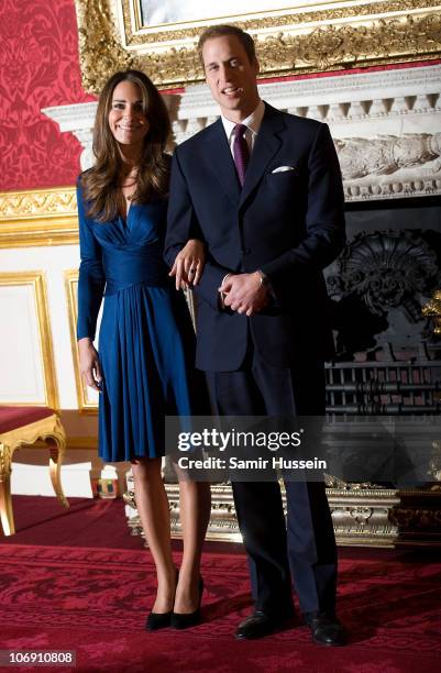 Prince William and Kate Middleton officially announce their engagement at St James's Palace on November 16, 2010 in London, England. After much...