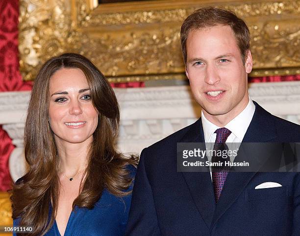 Prince William and Kate Middleton officially announce their engagement at St James's Palace on November 16, 2010 in London, England. After much...