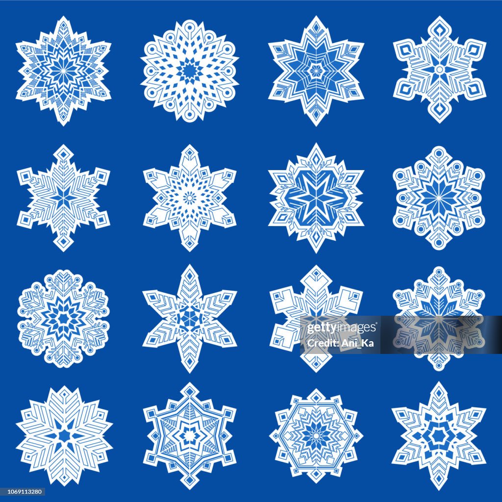 Snowflakes Collection High-Res Vector Graphic - Getty Images