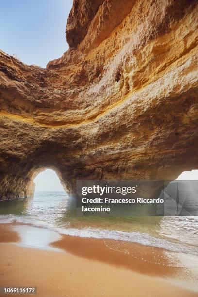 benagil cave in algarve, portugal, europe - iacomino portugal stock-fotos und bilder