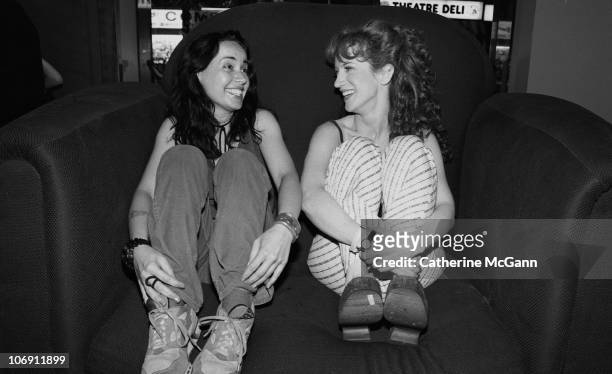 Janeane Garofalo and Kathy Griffin pose for a photo in July 1997 in New York City, New York.