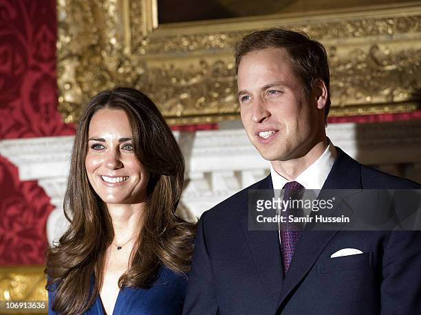 Prince William and Kate Middleton officially announce their engagement at St James's Palace on November 16, 2010 in London, England. After much...