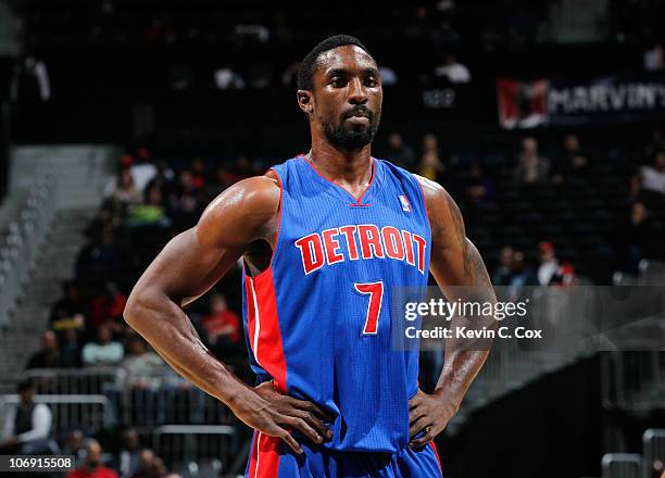 Ben Gordon of the Detroit Pistons against the Atlanta Hawks at Philips Arena on November 3, 2010 in Atlanta, Georgia. NOTE TO USER: User expressly...