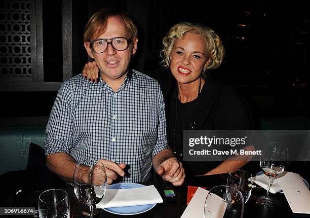 David Collins and Amanda Eliasch attend the private dinner at Hakkasan Mayfair in support of Malaria No More on November 16, 2010 in London, England.