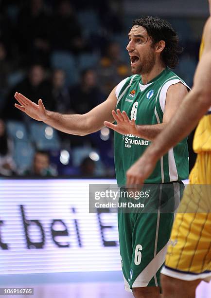 Marko Popovic, #6 of Unics Kazan in action during the Eurocup Basketball Date 1 game between Ewe Baskets Oldenburg v Unics at Ewe Arena on November...