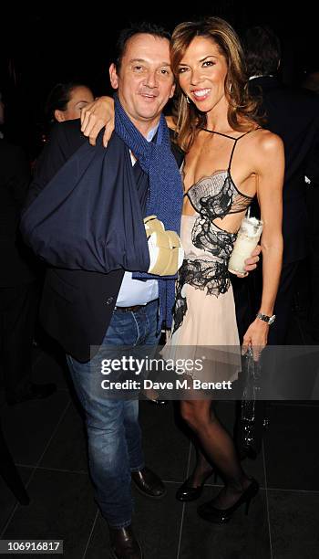 Rob Van Helden and Heather Kerzner attend the private dinner at Hakkasan Mayfair in support of Malaria No More on November 16, 2010 in London,...