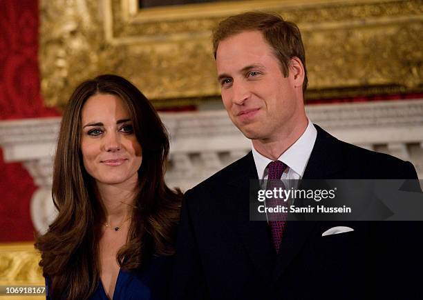 Prince William and Kate Middleton officially announce their engagement at St James's Palace on November 16, 2010 in London, England. After much...