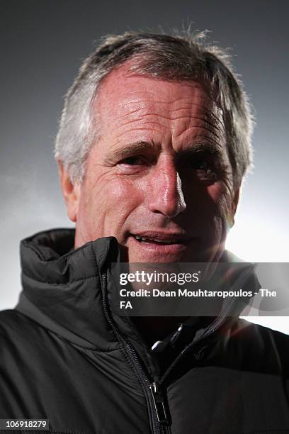 S Head of Development Team, Ray Clemence is pictured at the International friendly match between England U18 and Poland U18 at Adams Park on November...