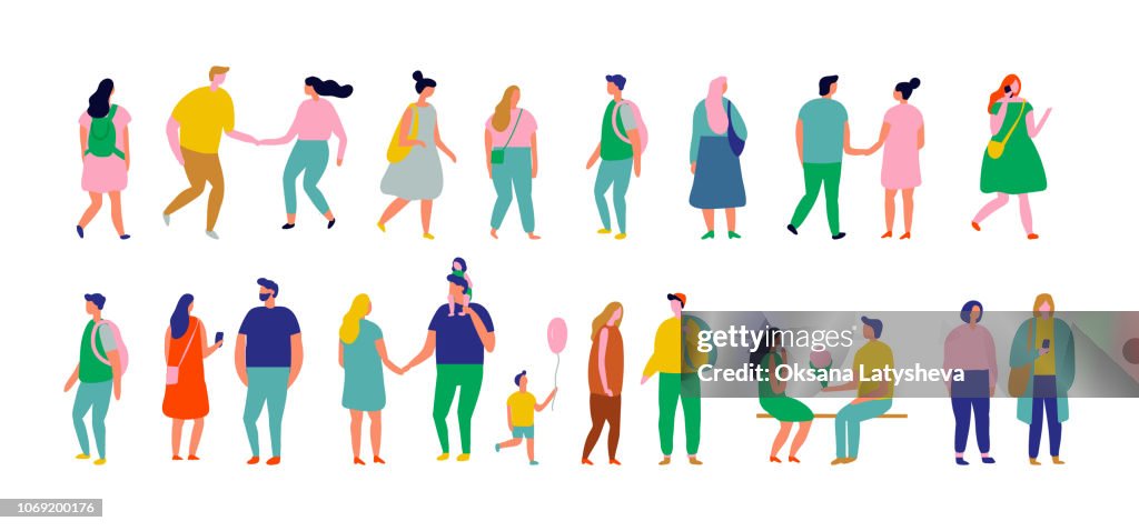 People In Color Coding Color People High-Res Vector Graphic - Getty Images
