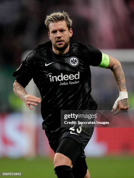 Marco Russ of Eintracht Frankfurt during the UEFA Europa League match between Eintracht Frankfurt v Olympique Marseille at the Commerzbank Arena on...