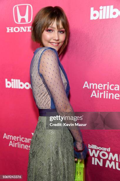 Grace VanderWaal attends Billboard Women In Music 2018 on December 6, 2018 in New York City.