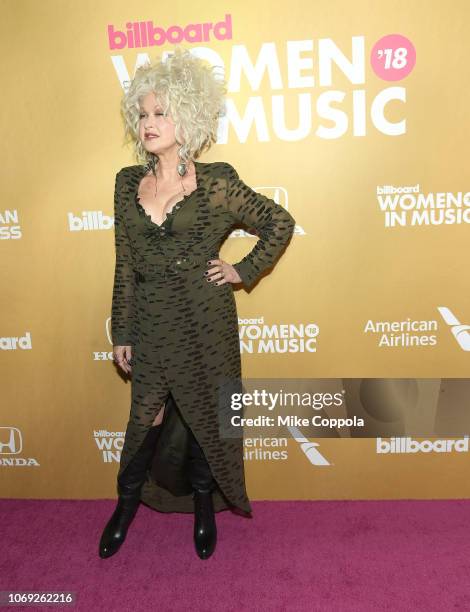 Cyndi Lauper attends Billboard Women In Music 2018 on December 6, 2018 in New York City.