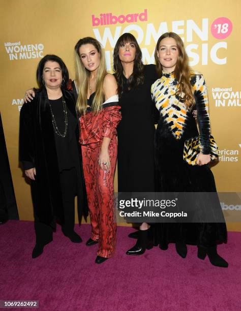 Michelle Anthony, Fletcher, Michelle Jubelirer and Maggie Rogers attend Billboard Women In Music 2018 on December 6, 2018 in New York City.