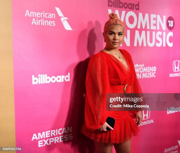 Hayley Kiyoko attends Billboard Women In Music 2018 on December 6, 2018 in New York City.