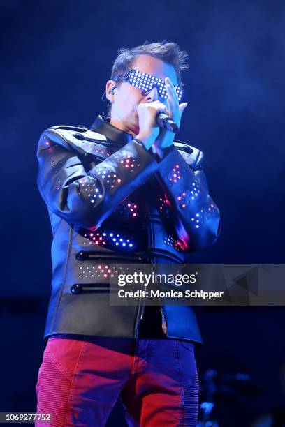 Matt Bellamy of Muse performs onstage at Not So Silent Night presented by Radio.com at Barclays Center on December 6, 2018 in New York City.