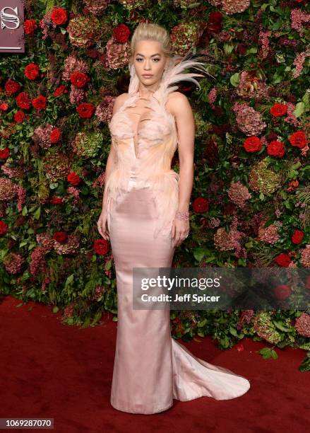 Rita Ora attends the Evening Standard Theatre Awards 2018 at the Theatre Royal on November 18, 2018 in London, England.