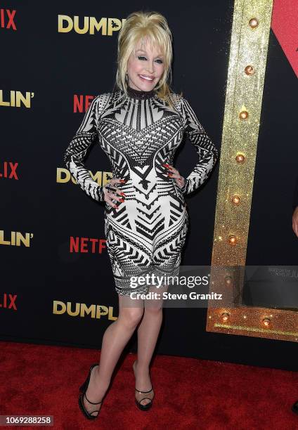 Dolly Parton arrives at the Premiere Of Netflix's "Dumplin'" at TCL Chinese 6 Theatres on December 6, 2018 in Hollywood, California.