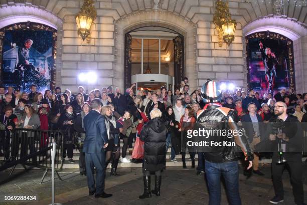General view of atmosphere during 'Johnny' Photo Exhibition Preview at Hotel de Ville de Levallois-Perret on December 6, 2018 in Levallois-Perret,...
