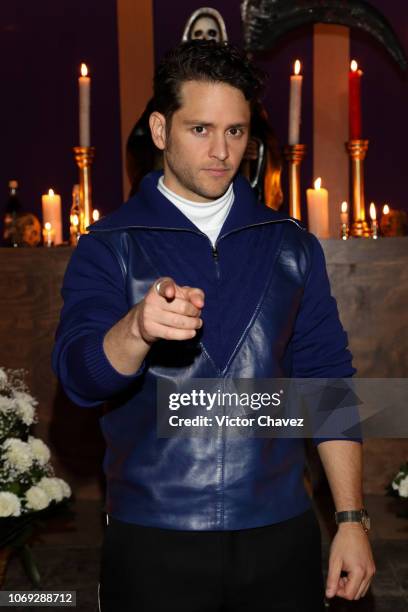 Christopher Von Uckermann poses during the Diablero Bus Tour at La Capilla on December 6, 2018 in Mexico City, Mexico.