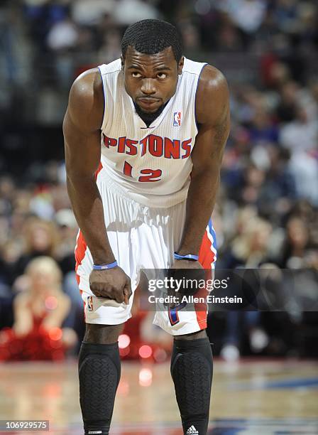 Will Bynum of the Detroit Pistons stands on the court during a game against the Charlotte Bobcats on November 5, 2010 at The Palace of Auburn Hills...