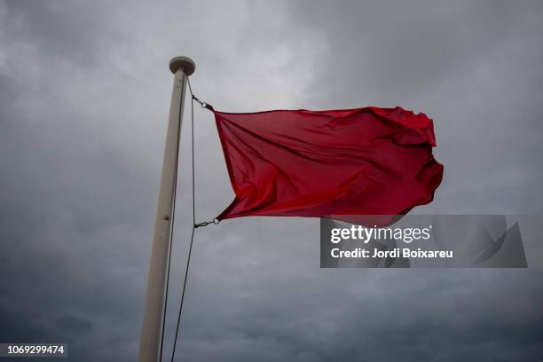 red flag in wind alerts - red flag warning stock pictures, royalty-free photos & images